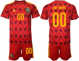 Spain home any name 2022 World Cup National Soccer Jersey