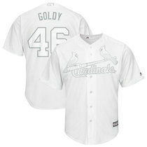 St. Louis Cardinals #46 Paul Goldschmidt Goldy Majestic White 2019 Players Weekend Replica Player Jersey