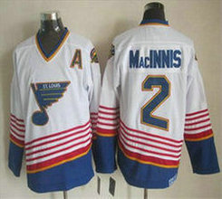 St.Louis Blues #2 Al MacInnis White New Authentic Stitched NHL jerseys