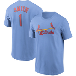 St.Louis Cardinals #1 Ozzie Smith Light Blue Baseball Shirt