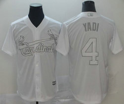 St.Louis Cardinals #4 Yadier Molina Yadi White Game 2019 Players Weekend Authentic Stitched MLB Jersey