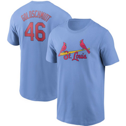St.Louis Cardinals #46 Paul Goldschmidt Light Blue Baseball Shirt