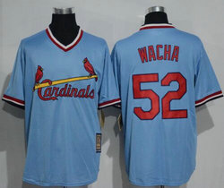 St.Louis Cardinals #52 Michael Wacha Blue Throwback Pullover Authentic Stitched MLB jersey
