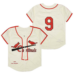 St.Louis Cardinals #9 Roger Maris Gream 1946 Throwback Authentic Stitched MLB jersey