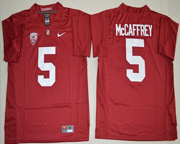 Stanford Cardinal #5 Christian McCaffrey Red Stitched NCAA Jersey