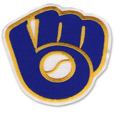 Stitched MLB Milwaukee Brewers Glove & Ball Retro