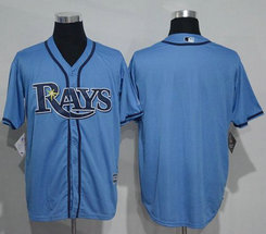 Tampa Bay Rays Blank Light Blue New Majestic Authentic stitched MLB jersey