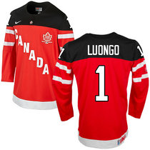 Team Canada #1 Roberto Luongo Red 100th Anniversary Authentic Stitched NHL Jerseys