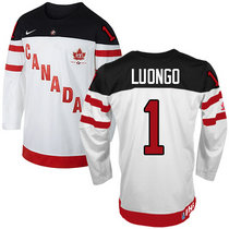 Team Canada #1 Roberto Luongo White 100th Anniversary Authentic Stitched NHL Jerseys