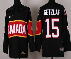 Team Canada #15 Ryan Getzlaf Black 2014 Olympics Stitched NHL Jersey