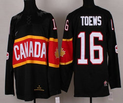 Team Canada #16 Jonathan Toews Black 2014 Olympics Stitched NHL Jersey
