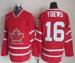 Team Canada #16 Jonathan Toews Red 2010 Olympics Stitched NHL Jersey