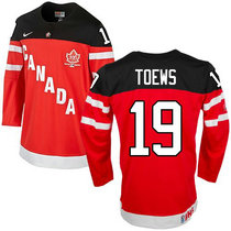 Team Canada #19 Jonathan Toews Red 100th Anniversary Authentic Stitched NHL Jerseys
