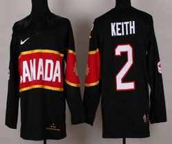 Team Canada #2 Duncan Keith Black 2014 Olympics Stitched NHL Jersey
