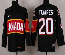 Team Canada #20 John Tavares Black 2014 Olympics Stitched NHL Jersey