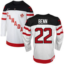 Team Canada #22 Jamie Benn White 100th Anniversary Authentic Stitched NHL Jerseys