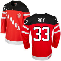 Team Canada #33 Patrick Roy Red 100th Anniversary Authentic Stitched NHL Jerseys