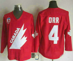 Team Canada #4 Bobby Orr Red 1991 Throwback CCM Authentic Stitched NHL jersey