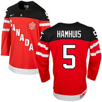 Team Canada #5 Dan Hamhuis Red 100th Anniversary Authentic Stitched NHL Jerseys