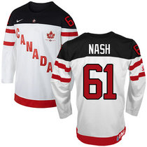 Team Canada #61 Rick Nash White 100th Anniversary Authentic Stitched NHL Jerseys