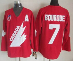 Team Canada #7 Ray Bourque Red 1991 Throwback CCM Authentic Stitched NHL jersey