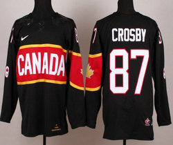 Team Canada #87 Sidney Crosby Black 2014 Olympics Stitched NHL Jersey