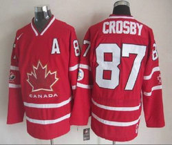 Team Canada #87 Sidney Crosby Red 2010 Olympics Stitched NHL Jersey