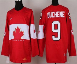 Team Canada #9 Matt Duchene Red 2014 Olympics Stitched NHL Jersey