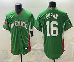 Team Mexico #16 Jarren Duran Green 2026 World Baseball Classic Stadium Jersey