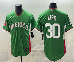 Team Mexico #30 Alejandro Kirk Green 2026 World Baseball Classic Stadium Jersey