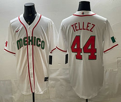 Team Mexico #44 Rowdy Tellez White 2026 World Baseball Classic Stadium Jersey