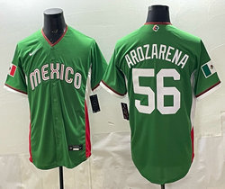 Team Mexico #56 Randy Arozarena Green 2026 World Baseball Classic Stadium Jersey