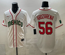 Team Mexico #56 Randy Arozarena White 2026 World Baseball Classic Stadium Jersey