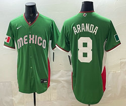 Team Mexico #8 Jonathan Aranda Green 2026 World Baseball Classic Stadium Jersey