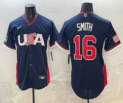 Team USA #16 Will Smith Navy 2026 World Baseball Classic Stadium Jersey
