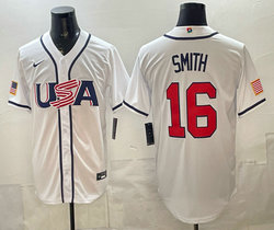 Team USA #16 Will Smith White 2026 World Baseball Classic Stadium Jersey