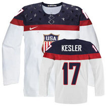 Team USA #17 Ryan Kesler White Home 2014 Olympic Authentic Stitched Hockey Jersey