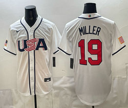 Team USA #19 Roman Anthony White 2026 World Baseball Classic Stadium Jersey