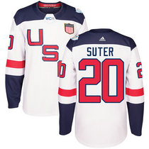 Team USA #20 Ryan Suter White Home 2016 World Cup Authentic Stitched Hockey Jersey