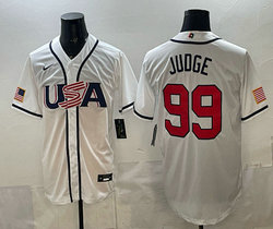 Team USA #29 Cal Raleigh White 2026 World Baseball Classic Stadium Jersey 1