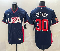 Team USA #30 Paul Skenes Navy 2026 World Baseball Classic Stadium Jersey