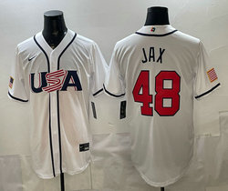 Team USA #48 Griffin Jax White 2026 World Baseball Classic Stadium Jersey
