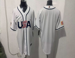 Team USA Blank White 2026 World Baseball Classic Stadium Jersey