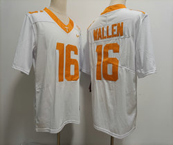 Tennessee Volunteers #16 Morgan Wallen White Authentic stitched Football jersey