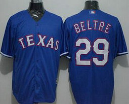 Texas Rangers #29 Adrian Beltre Blue Game Authentic Stitched MLB jersey