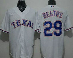 Texas Rangers #29 Adrian Beltre White Game Authentic Stitched MLB jersey