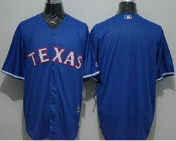 Texas Rangers Blue Blank Game Authentic Stitched MLB jersey