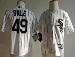 Toddler Chicago White Sox #49 Chris Sale White Authentic Stitched MLB Jersey