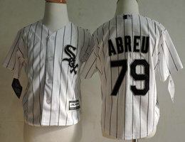 Toddler Chicago White Sox #79 Jose Abreu White Authentic Stitched MLB Jersey