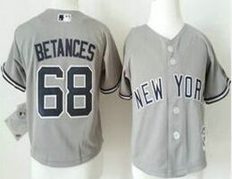 Toddler New York Yankees #68 Dellin Betances Grey New Majestic Authentic Stitched MLB Jersey